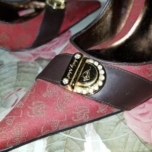 Baby Phat Burgandy/ Brown pointy heel Sz 7